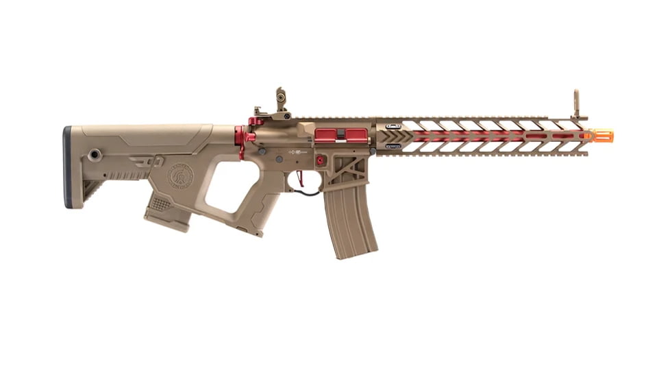 Lancer Tactical Enforcer Night Wing Skeleton AEG w/ Alpha Stock, Tan/Red, LT-33TCR-G2-ME
