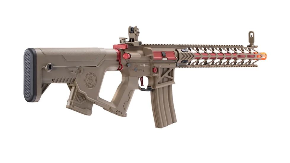 Lancer Tactical Enforcer Night Wing Skeleton AEG w/ Alpha Stock, Tan/Red, LT-33TCR-G2-ME