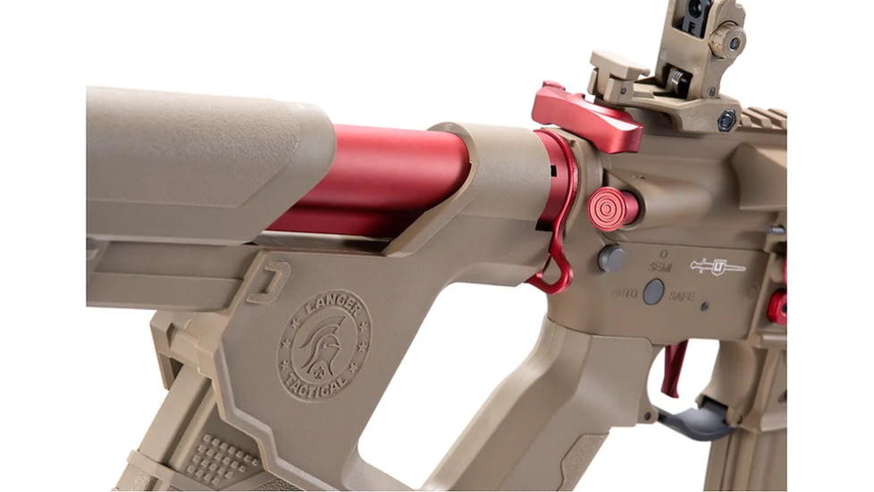 Lancer Tactical Enforcer Night Wing Skeleton AEG w/ Alpha Stock, Tan/Red, LT-33TCR-G2-ME