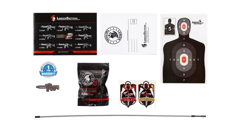 Lancer Tactical Enforcer Night Wing Skeleton AEG w/ Alpha Stock, White/Black, LT-33WCB-G2-ME
