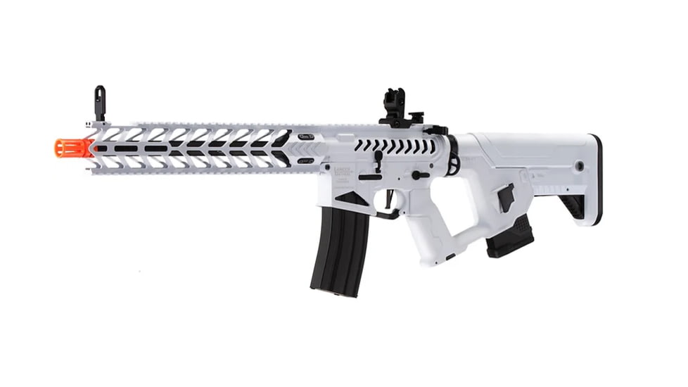 Lancer Tactical Enforcer Night Wing Skeleton AEG w/ Alpha Stock, White/Black, LT-33WCB-G2-ME