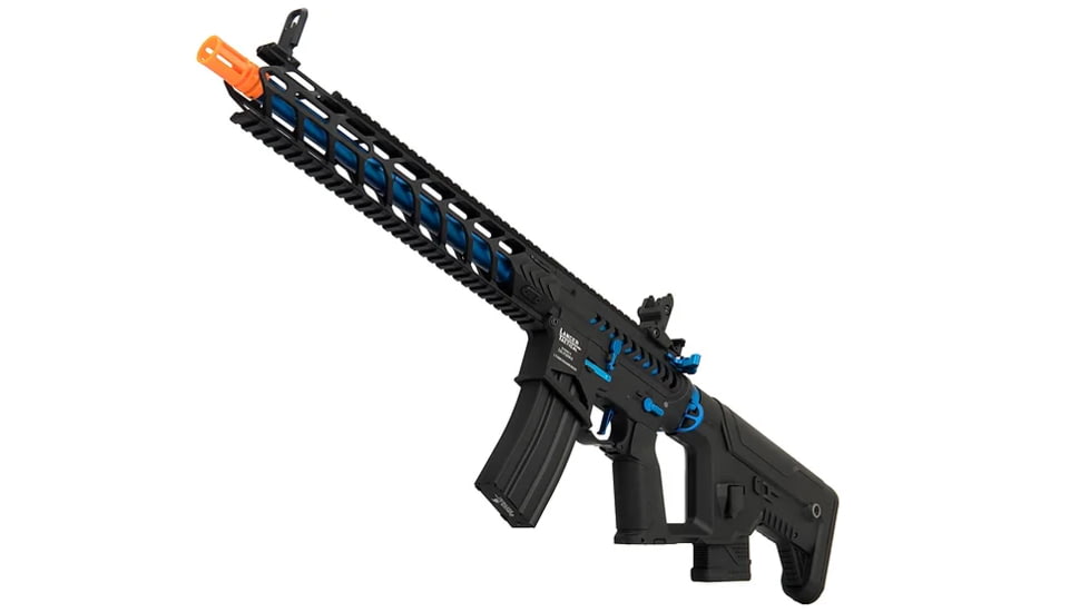Lancer Tactical Enforcer Series Proline Night Wing Skeleton AEG Rifle, Black/Blue, LT-33BCN-G2-ME