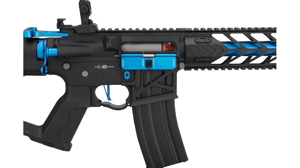 Lancer Tactical Enforcer Series Proline Night Wing Skeleton AEG Rifle, Black/Blue, LT-33BCN-G2-ME