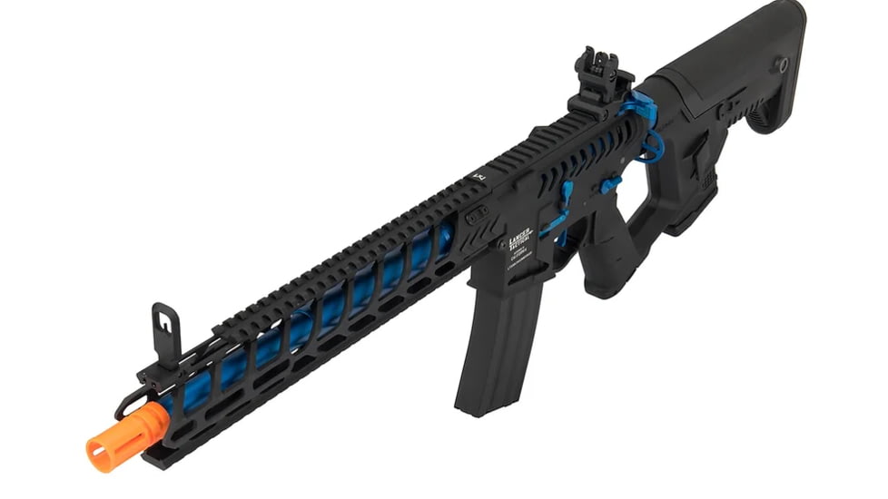Lancer Tactical Enforcer Series Proline Night Wing Skeleton AEG Rifle, Black/Blue, LT-33BCN-G2-ME