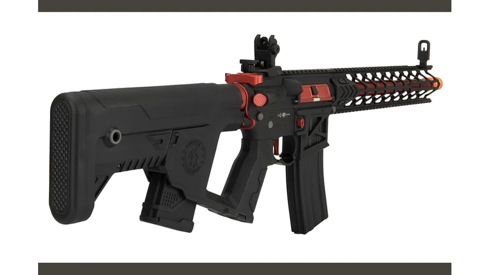 Lancer Tactical Enforcer Series Proline Night Wing Skeleton AEG Rifle, Black/Red, LT-33BCR-G2-ME