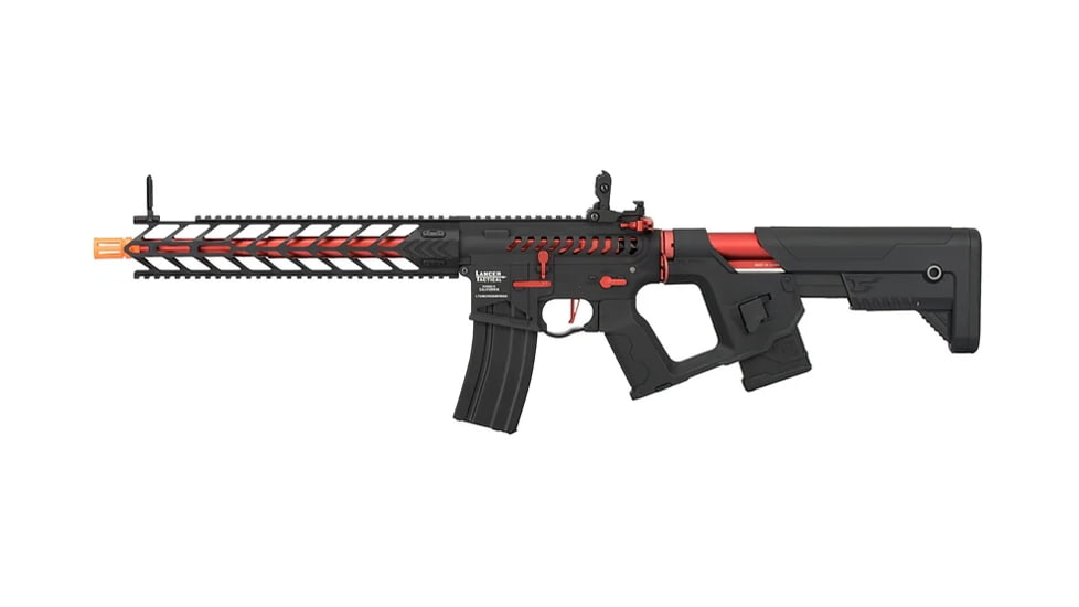 Lancer Tactical Enforcer Series Proline Night Wing Skeleton AEG Rifle, Black/Red, LT-33BCR-G2-ME