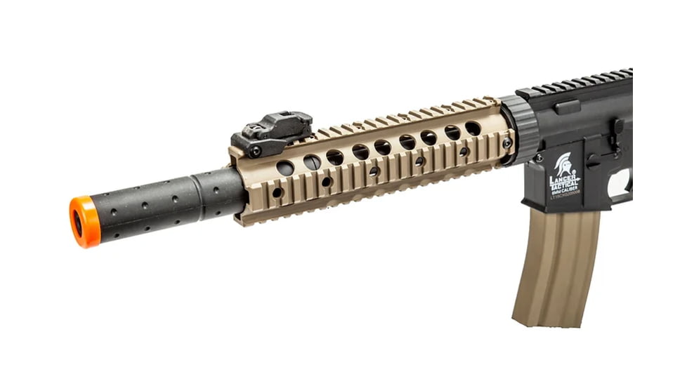 Lancer Tactical Gen 2 9in Nylon Polymer M4 Airsoft AEG, Black/Tan, LT-15CX-G2