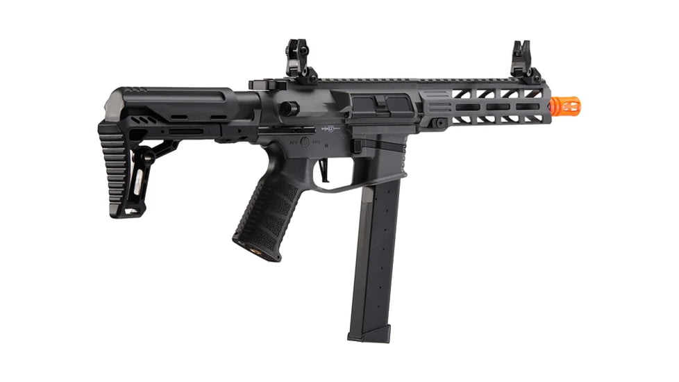 Lancer Tactical Gen 2 9mm Battle X CQB Carbine Airsoft AEG, Gray, LT-35Y-G2
