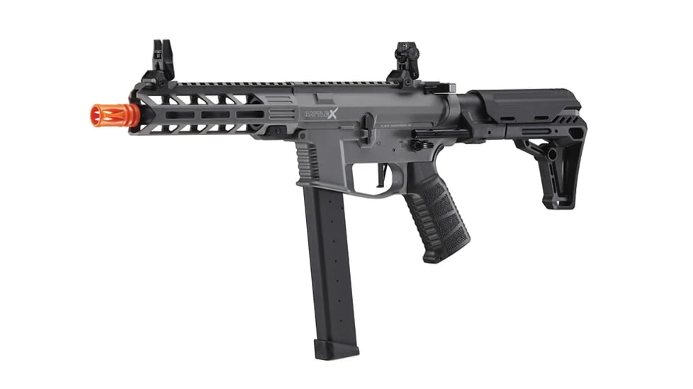 Lancer Tactical Gen 2 9mm Battle X CQB Carbine Airsoft AEG, Gray, LT-35Y-G2