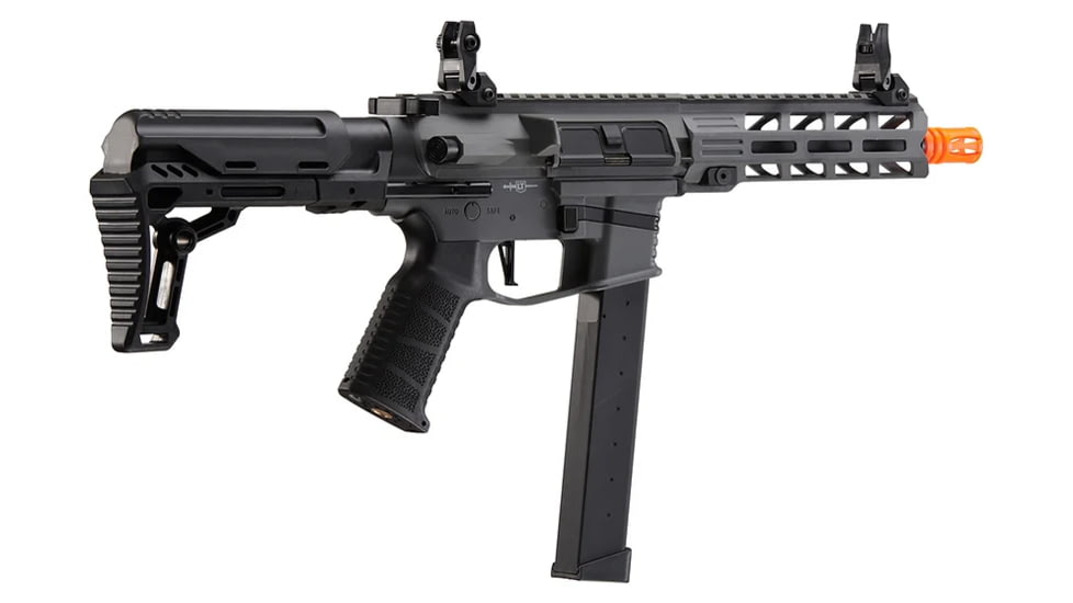 Lancer Tactical Gen 2 9mm Battle X CQB Carbine Airsoft AEG, Gray, LT-35Y-G2