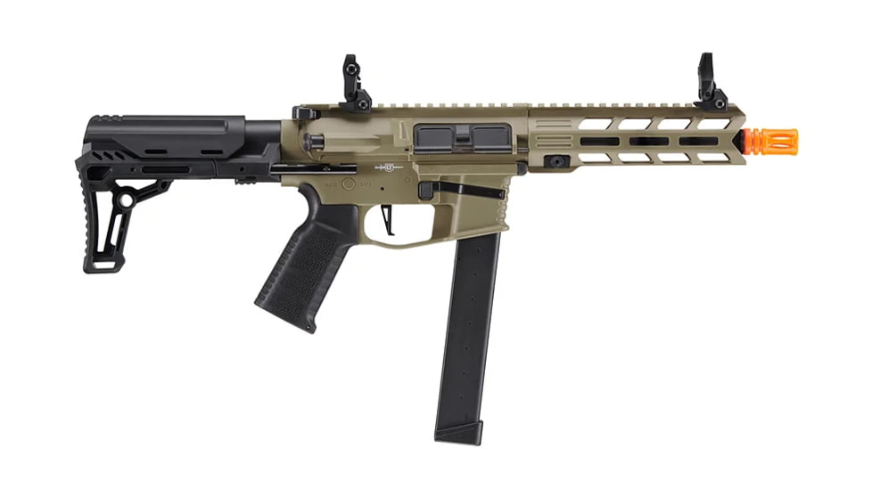 Lancer Tactical Gen 2 9mm Battle X CQB Carbine Airsoft AEG, Tan, LT-35T-G2
