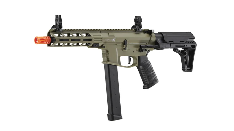 Lancer Tactical Gen 2 9mm Battle X CQB Carbine Airsoft AEG, Tan, LT-35T-G2