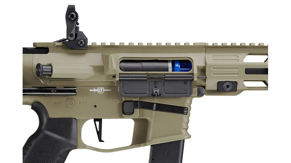 Lancer Tactical Gen 2 9mm Battle X CQB Carbine Airsoft AEG, Tan, LT-35T-G2