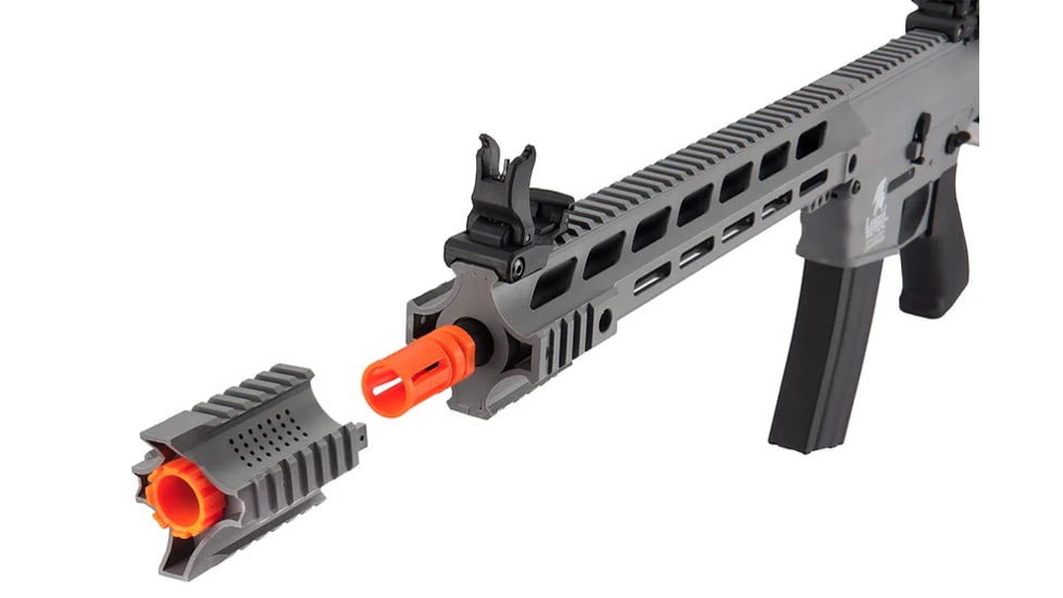 Lancer Tactical Gen 2 SPR Interceptor Airsoft AEG Rifle, Gray, LT-25Y-G2