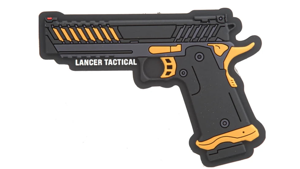 Lancer Tactical Knightshade Hi-Capa Gas Blowback Airsoft Pistol, Black/Gold, LTX-6B