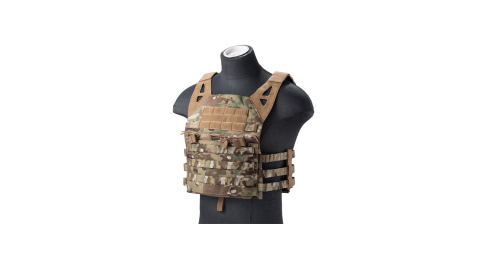 Lancer Tactical Lightweight Molle Tactical Vest with Retention Cords, Camo, CA-1897C