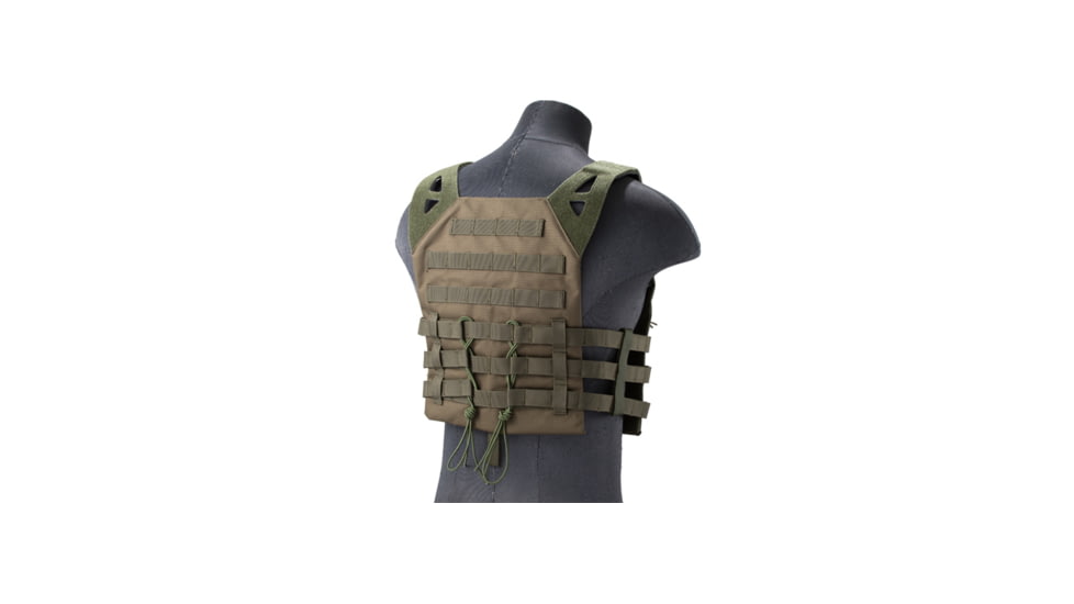 Lancer Tactical Lightweight Molle Tactical Vest with Retention Cords, Olive Drab, CA-1897G