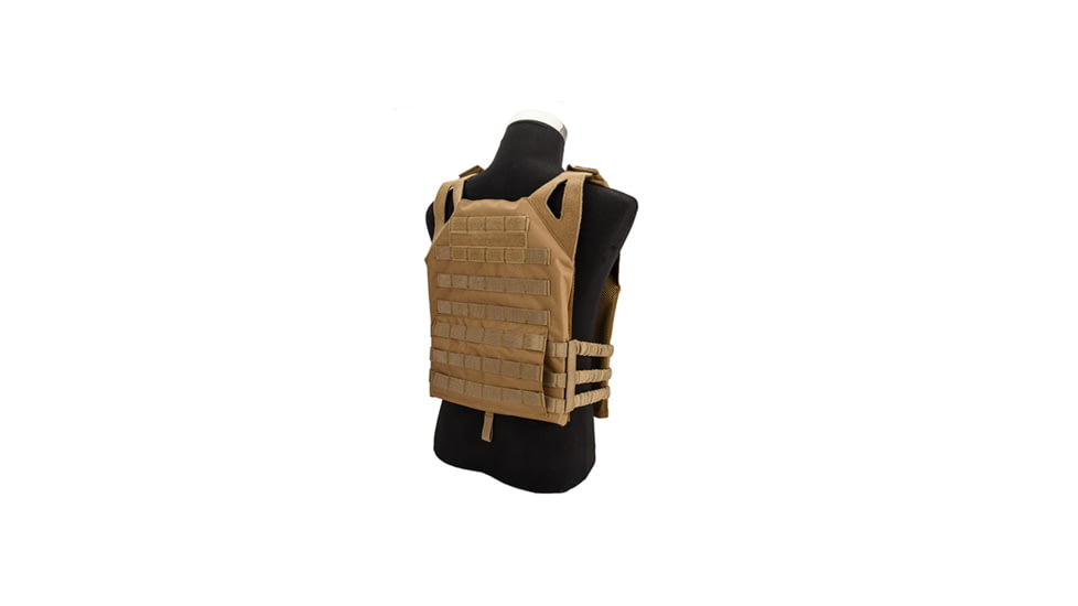 Lancer Tactical Lightweight Plate Carrier w/ Foam Dummy Plates, Khaki, CA-2112K
