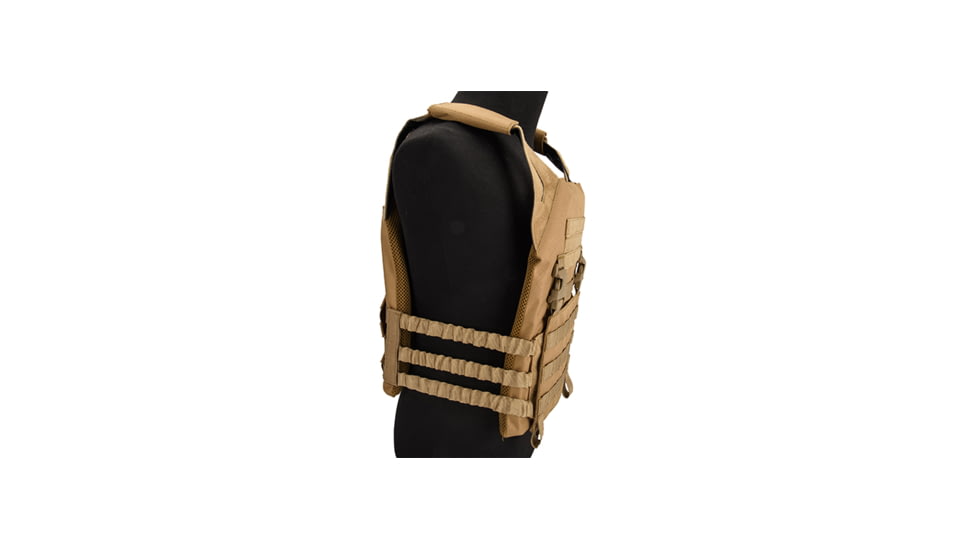 Lancer Tactical Lightweight Plate Carrier w/ Foam Dummy Plates, Khaki, CA-2112K