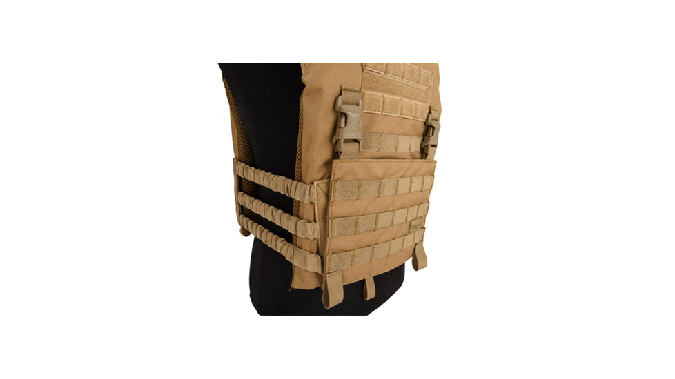 Lancer Tactical Lightweight Plate Carrier w/ Foam Dummy Plates, Khaki, CA-2112K