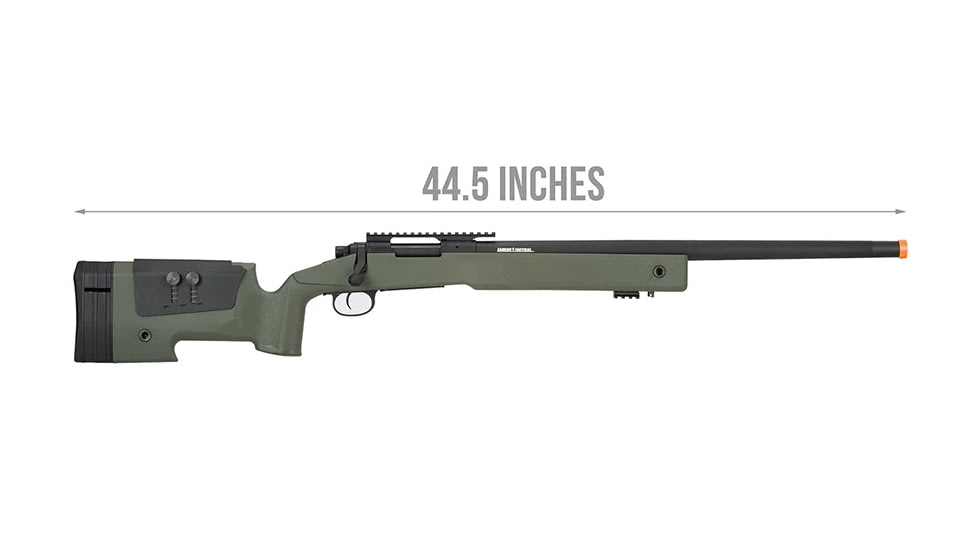 Lancer Tactical M40A3 Bolt Action Airsoft Sniper Rifle, Green, LT-M40A3G