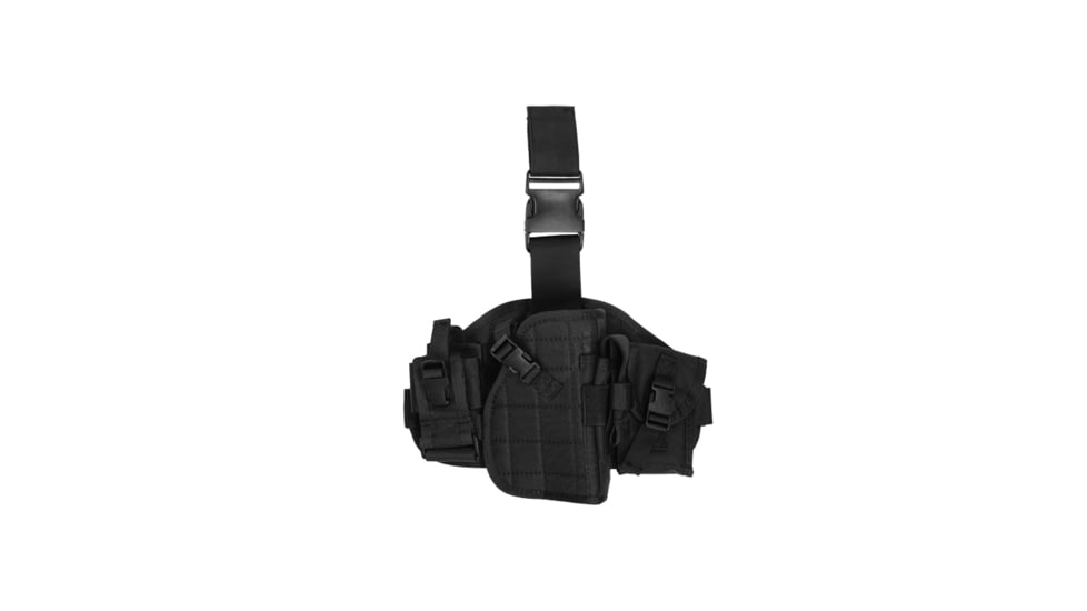 Lancer Tactical MOLLE Platform Drop Leg Pistol Holster, Black, CA-324BN