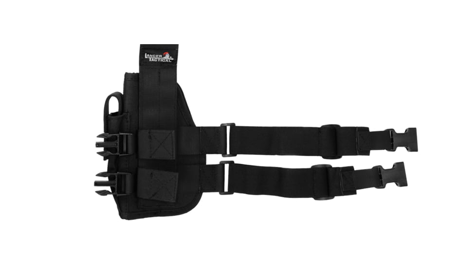 Lancer Tactical Nylon 92F Drop Leg Holster, Black, CA-323BN