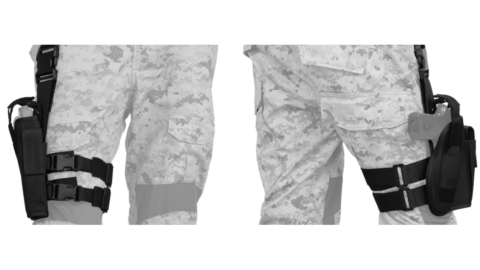Lancer Tactical Nylon 92F Drop Leg Holster, Black, CA-323BN