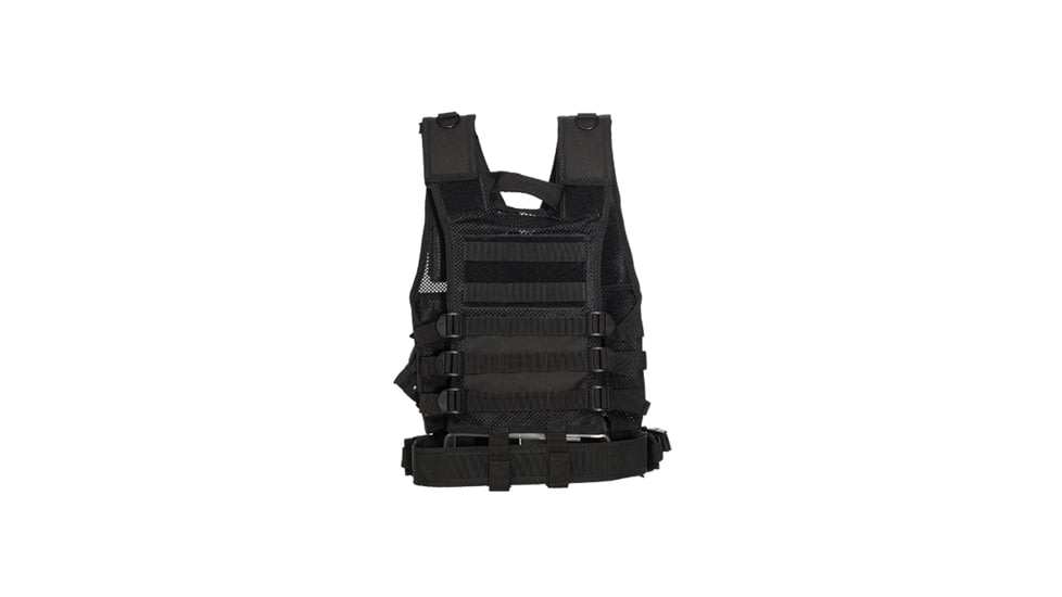 Lancer Tactical Nylon Cross Draw Vest w/Holster, Black, CA-310KBN