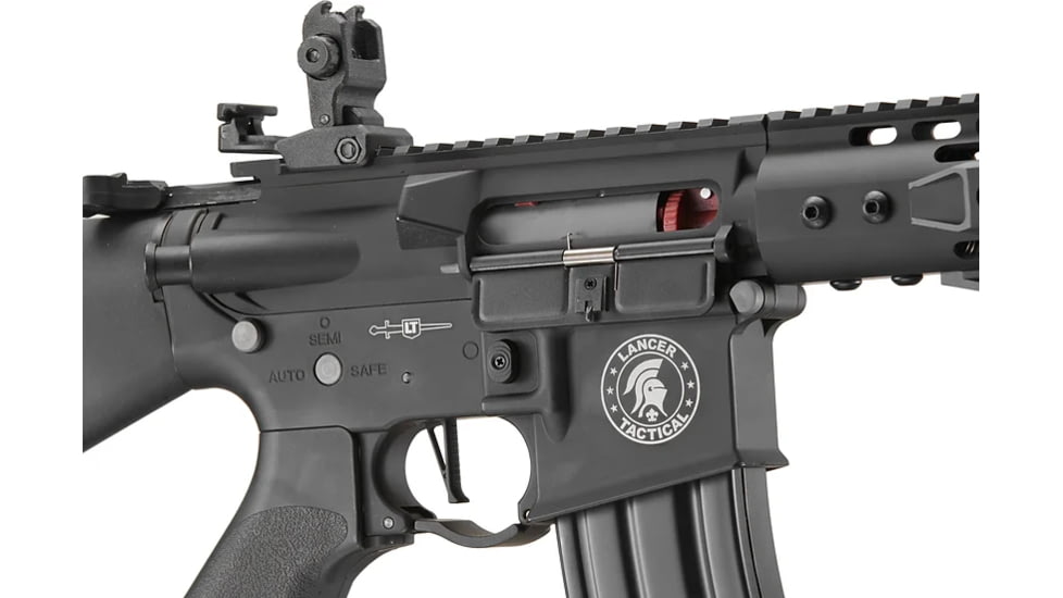 Lancer Tactical Proline 7in KeyMod Airsoft AEG Rifle w/ Stubby Stock, Black, LT-14BBU-G2-ME