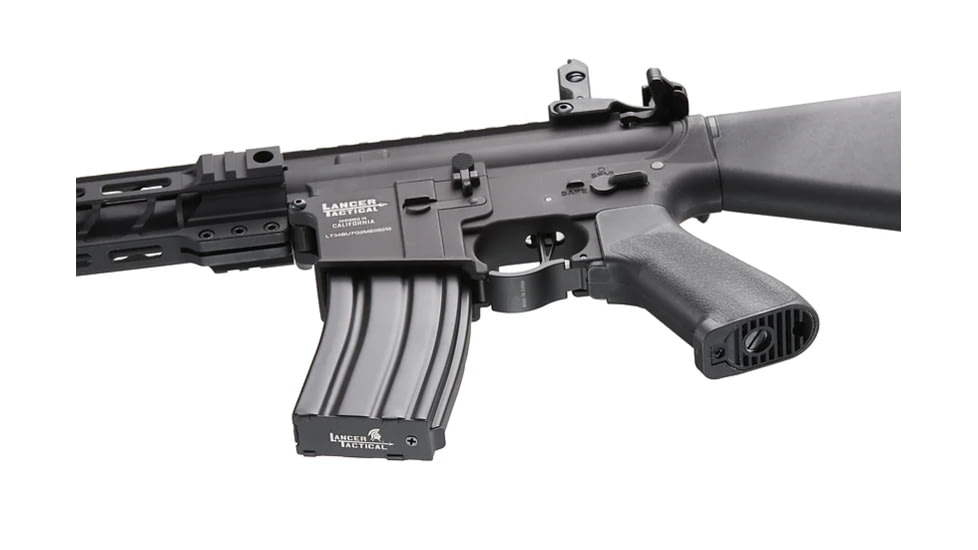 Lancer Tactical Proline 7in KeyMod Airsoft AEG Rifle w/ Stubby Stock, Black, LT-14BBU-G2-ME