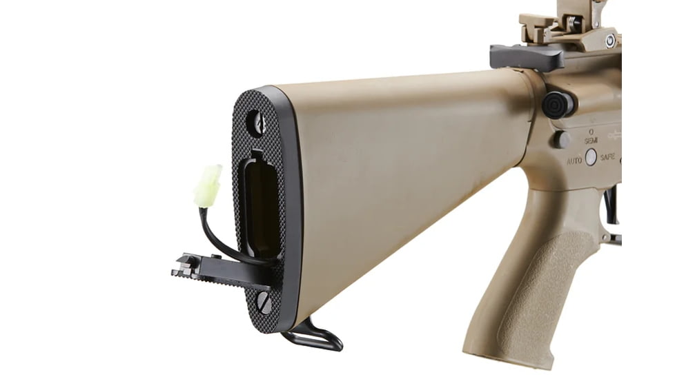 Lancer Tactical Proline 7in KeyMod Airsoft AEG Rifle w/ Stubby Stock, Tan, LT-14BTU-G2-ME