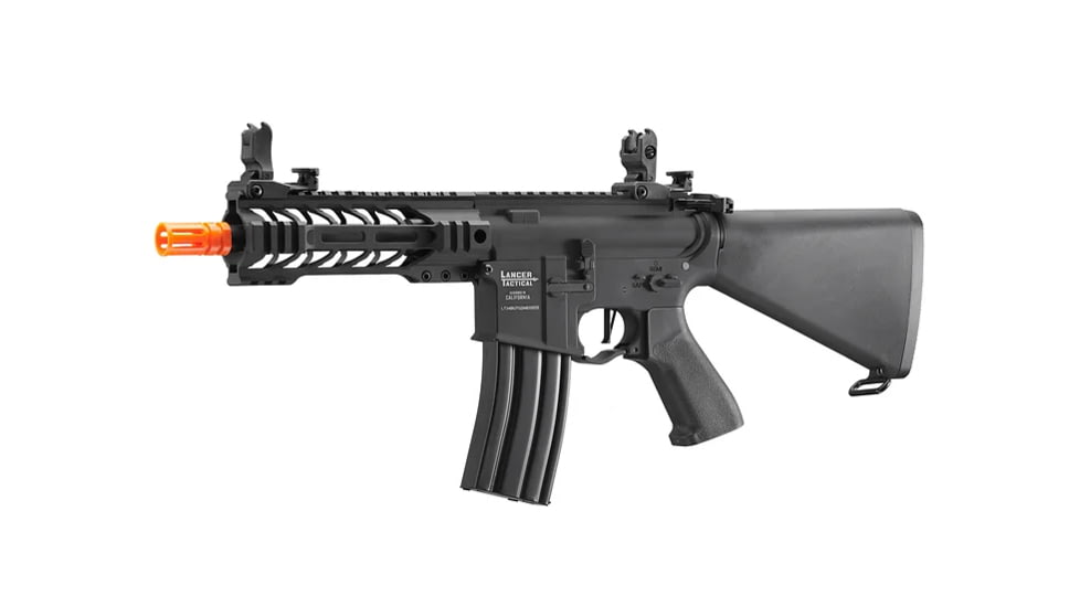 Lancer Tactical Proline 7in M-LOK Battle Hawk Airsoft AEG w/ Stubby Stock, Black, LT-34BU7-G2-ME