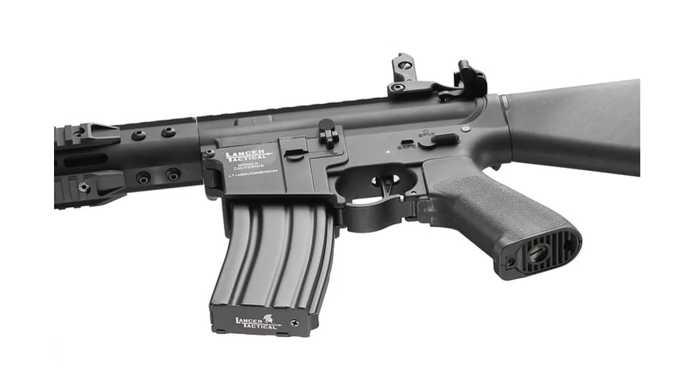 Lancer Tactical Proline 7in M-LOK Battle Hawk Airsoft AEG w/ Stubby Stock, Black, LT-34BU7-G2-ME