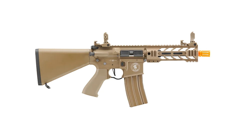 Lancer Tactical Proline 7in M-LOK Battle Hawk Airsoft AEG w/ Stubby Stock, Tan, LT-34TU7-G2-ME