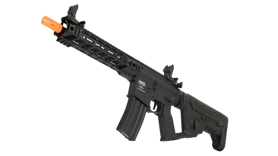 Lancer Tactical Proline Enforcer Battle Hawk 10in M4 Airsoft Rifle w/ Alpha Stock, Black, LT-34BB10-G2-ME
