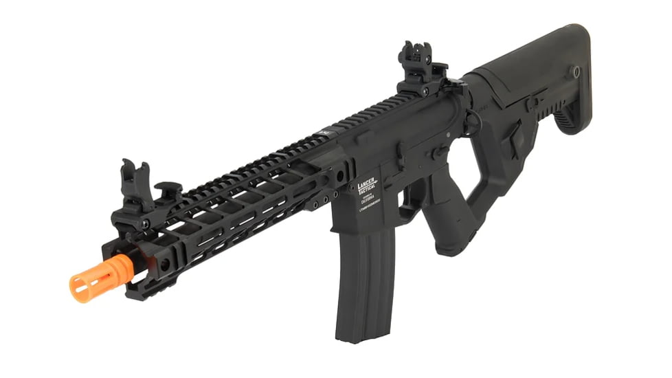 Lancer Tactical Proline Enforcer Battle Hawk 10in M4 Airsoft Rifle w/ Alpha Stock, Black, LT-34BB10-G2-ME