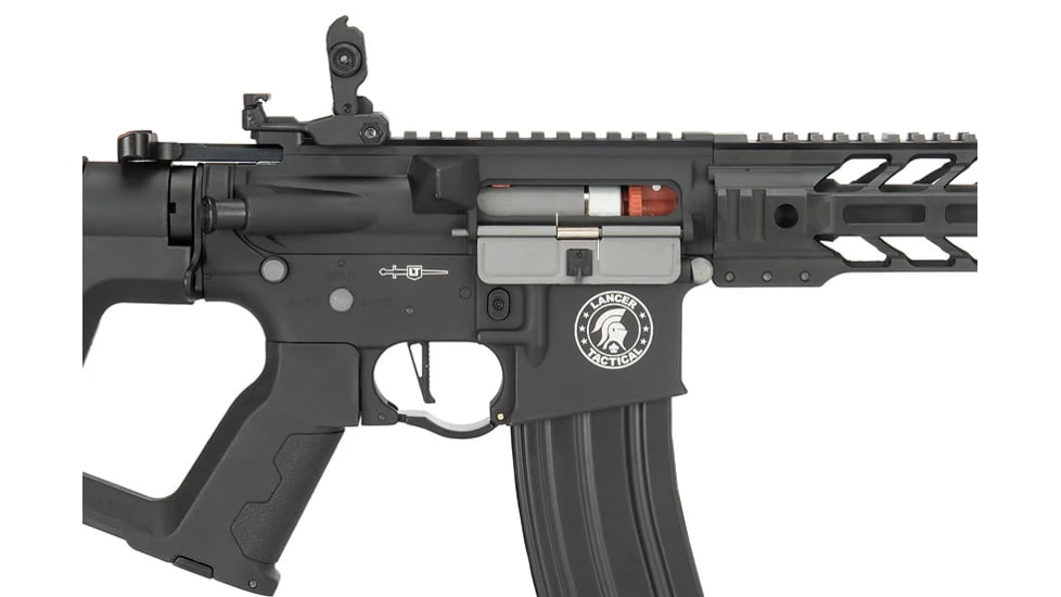 Lancer Tactical Proline Enforcer Battle Hawk 10in M4 Airsoft Rifle w/ Alpha Stock, Black, LT-34BB10-G2-ME
