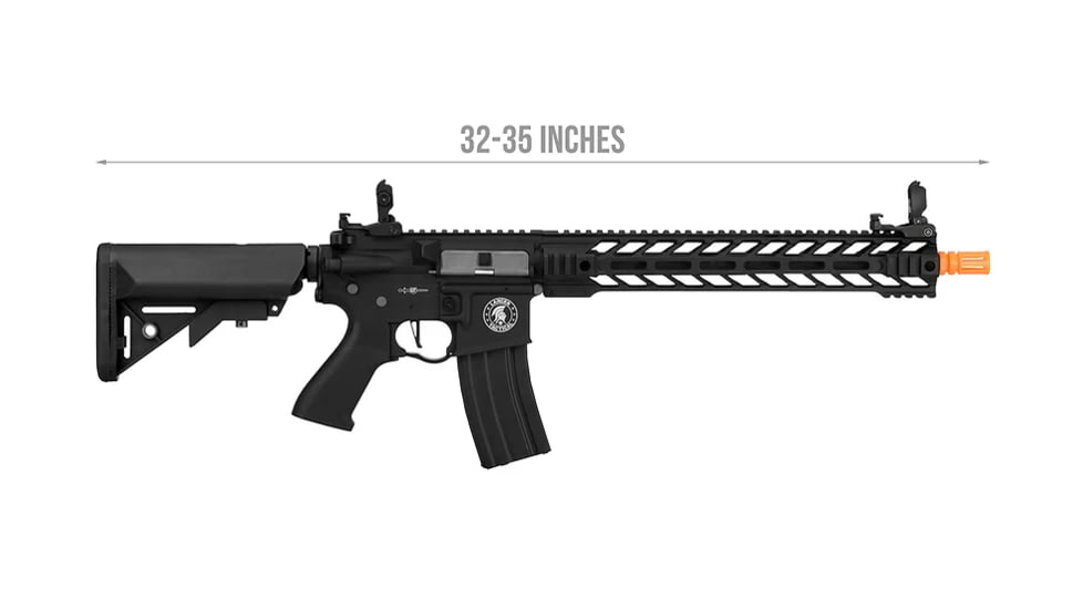 Lancer Tactical Proline Enforcer Battle Hawk 14in M4 Airsoft Rifle, Black, LT-34BA14-G2-ME