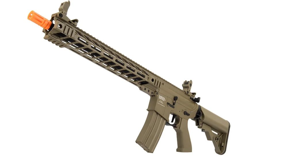 Lancer Tactical Proline Enforcer Battle Hawk 14in M4 Airsoft Rifle, Tan, LT-34TA14-G2-ME