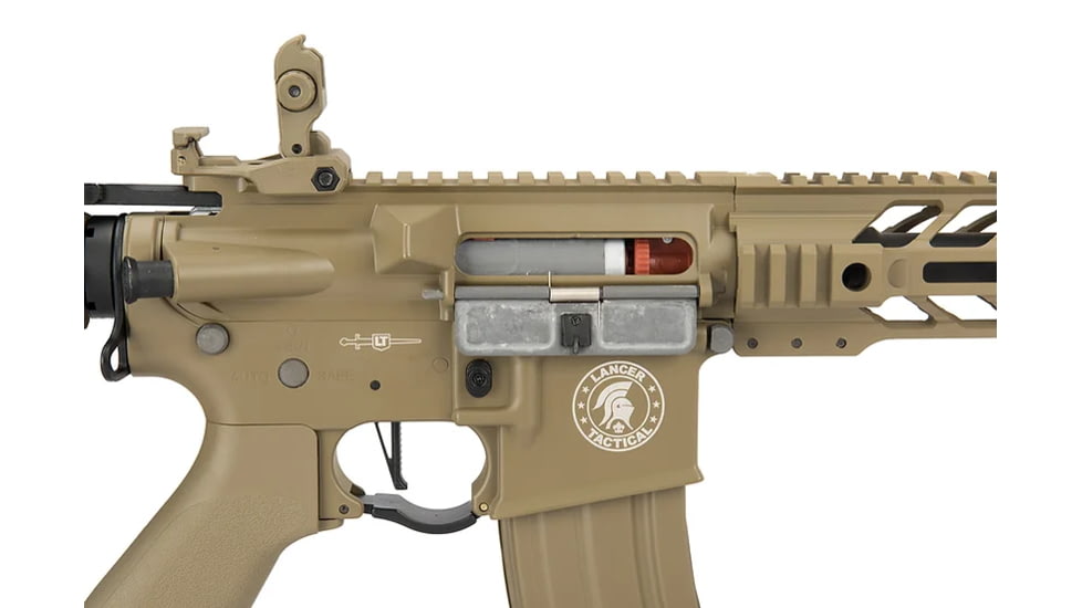 Lancer Tactical Proline Enforcer Battle Hawk 14in M4 Airsoft Rifle, Tan, LT-34TA14-G2-ME