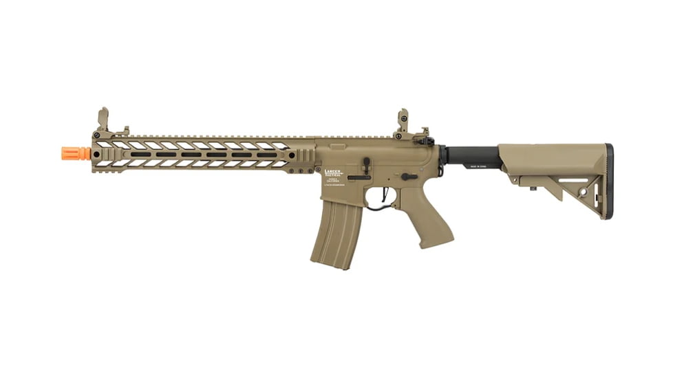 Lancer Tactical Proline Enforcer Battle Hawk 14in M4 Airsoft Rifle, Tan, LT-34TA14-G2-ME
