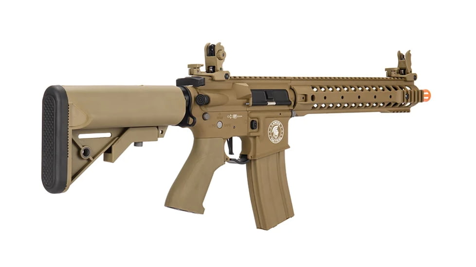 Lancer Tactical Proline LT-24 M4 12in Rail AEG Rifle, Tan, LT-24T12-G2-ME
