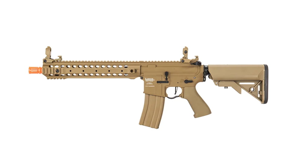 Lancer Tactical Proline LT-24 M4 12in Rail AEG Rifle, Tan, LT-24T12-G2-ME
