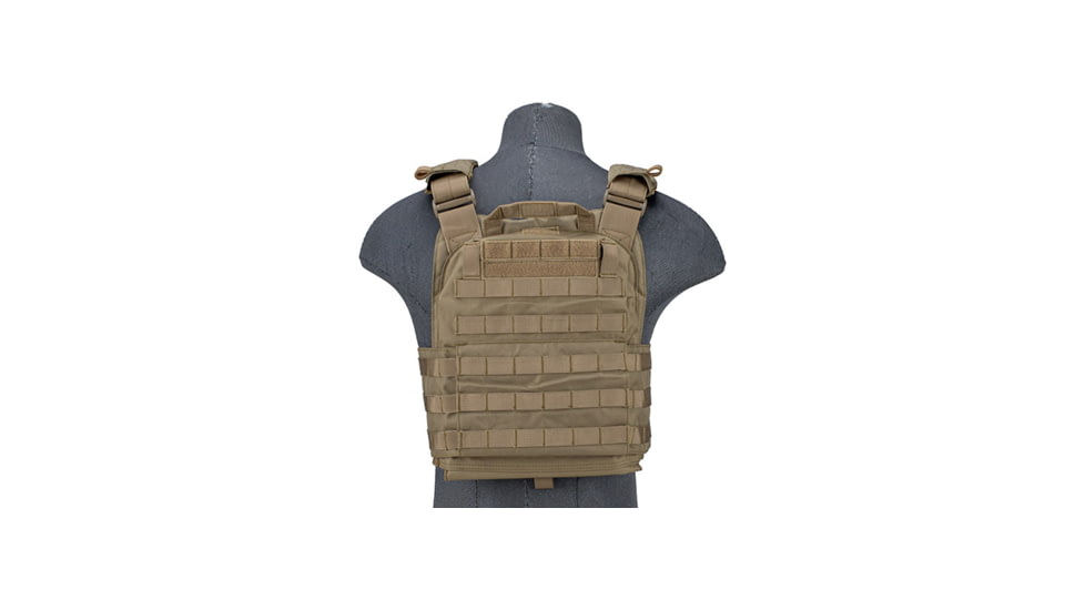Lancer Tactical Quick Depart Plate Carrier, Tan, CA-2155T