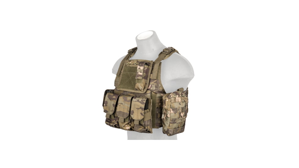 Lancer Tactical Tactical Assault Plate Carrier Vest, Camo Tropic, CA-305MT