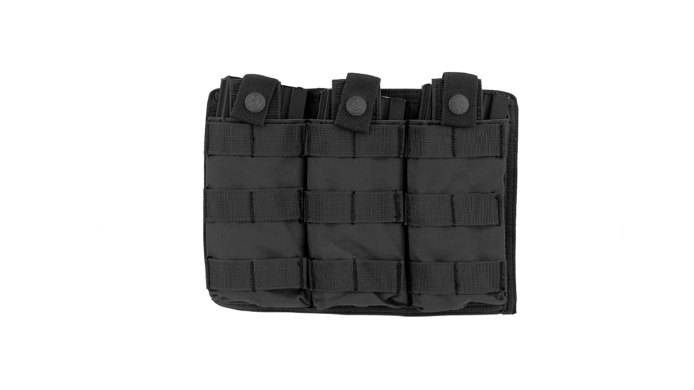 Lancer Tactical Triple MOLLE M4 Magazine Pouch, Black, CA-1499BN