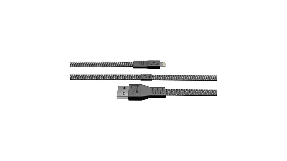 Lander Neve USB to Lightning Cable, 1M, Black, Black, 1 Year Mfg Warranty, LAN-3ULBM-APNEV-8B0