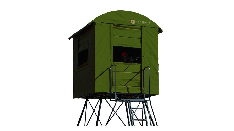 Landmark Permanent Blinds Landmark 6 x 6 Permament Blind, Dark Green LM600