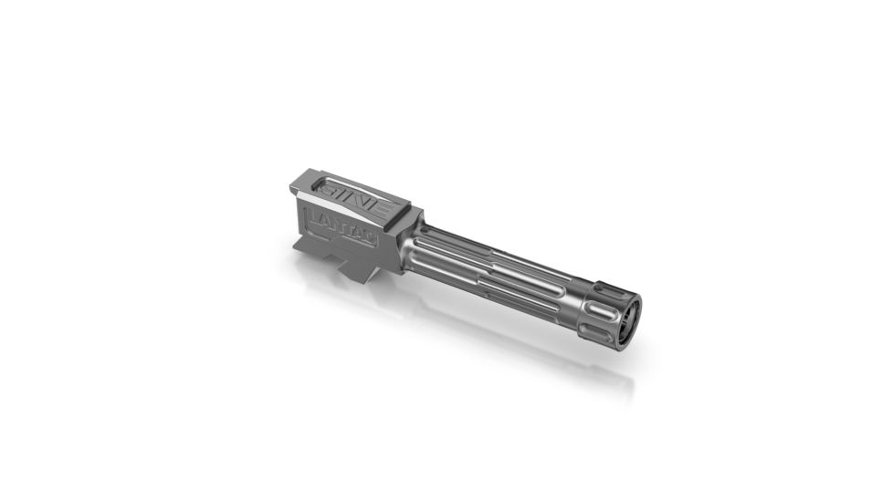 LANTAC 9INE Threaded Barrel, Glock 43, Fluted, 1-10 Twist, 1/2-28 Thread, Stainless Steel, 01-GB-G43-TH-SS